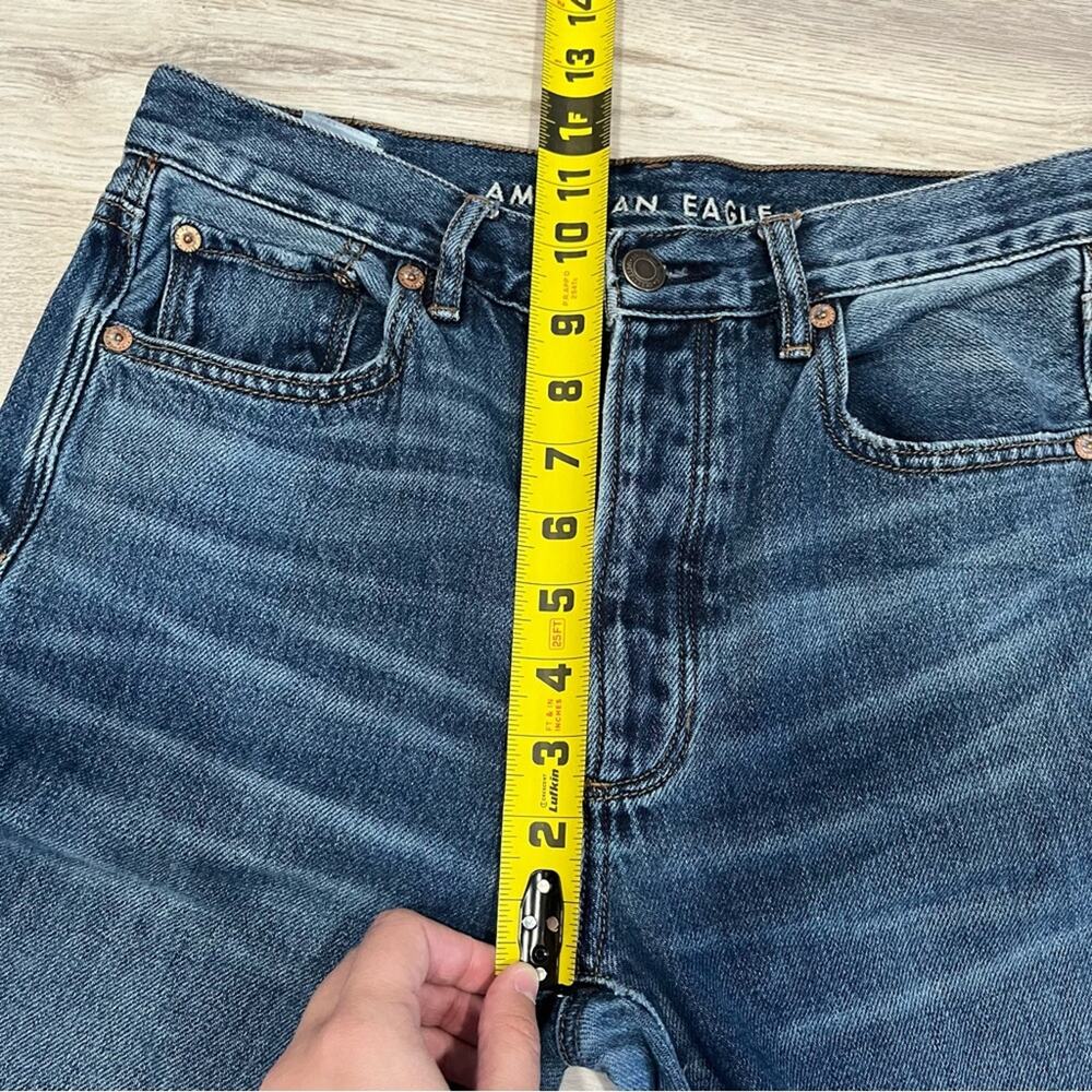 American Eagle Hi Rise Girlfriend Jeans Button Fly High Waisted - Picture 9 of 10